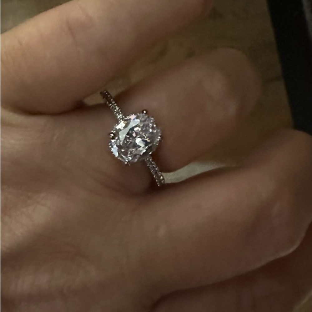 Stunning Engagement Wedding Diamond Ring 2.3 C sz 8 vvs1 Diamond 18k White